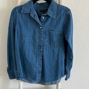 Banana Republic Factory Blue Button Down Shirt